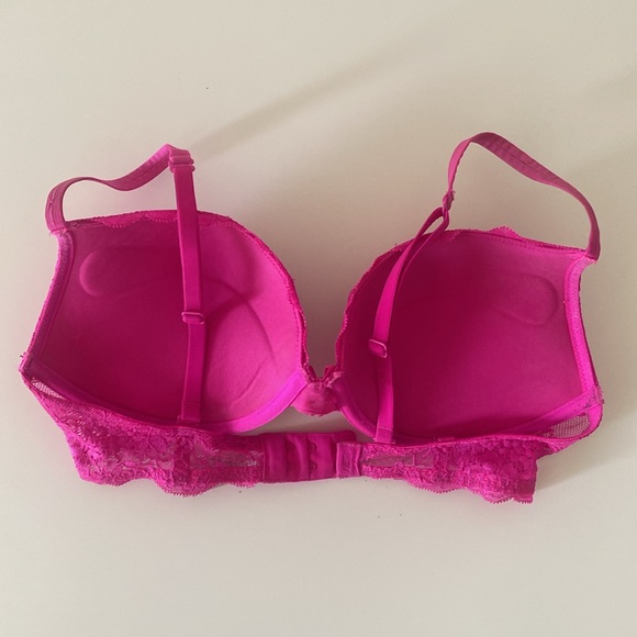 La Senza Bra Push Up Pink Lace Neon Sparkle Size - Picture 10 of 17